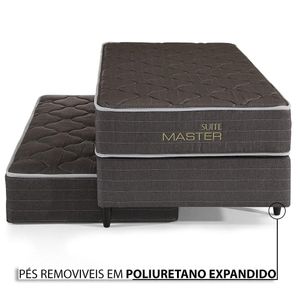 Bicama Solteiro/Casal com Cama Auxiliar Herval Suite Master, Molas Bonnel, 59x168x188 cm