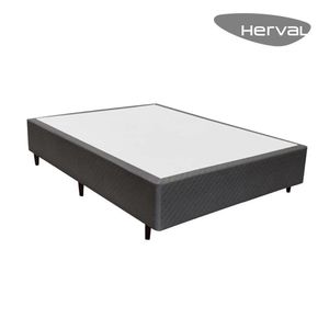 Base Cama Box Herval Casal Idea, 39x138x188 cm, Black Cinza