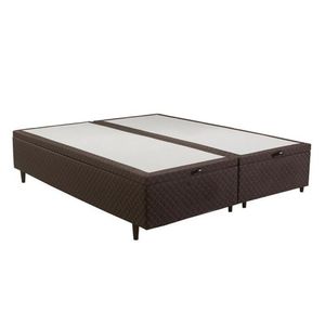 Base Cama Box Baú Herval King Vivere, 46x193x203 cm, Marrom
