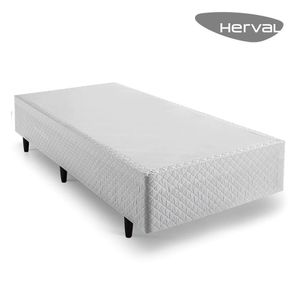 Base Cama Box Herval Solteiro Idea, 39x88x188 cm, Branco