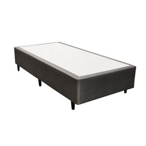 Base Cama Box Herval Solteiro Idea, 39x88x188 cm, Black Cinza