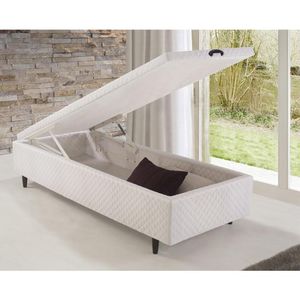 Base Cama Box Baú Herval Solteiro Space, 46x88x188 cm, Branco