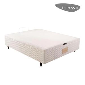 Box Baú Herval Casal Idea, Branco, 46 x 138 x 188 cm