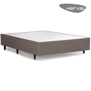 Base Cama Box Herval Casal Lucca, 39x138x188 cm, Marrom Claro