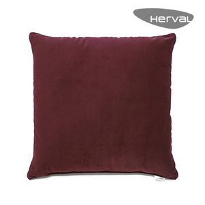 Almofada Herval Fibra, 40x40, Veludo Molhado Vinho