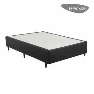 Base Cama Box Herval Casal Idea, 39x138x188 cm, Preto