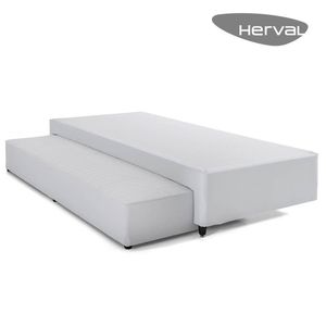 Bicama Box Solteirão com Cama Auxiliar Molas Herval Anis, Sem Colchão, 32x96x203 cm