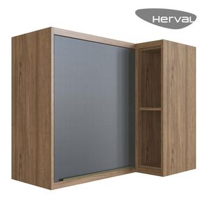 Armário Aéreo de Canto Reto de Cozinha Herval Ten, 100% MDF 1 Porta 92 cm