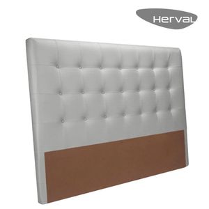 Cabeceira Estofada Herval Queen Plaxx, 158 cm, Sintético Facto Prata