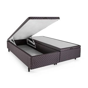 Cama Box Baú Herval Queen Irland, 79x158x198 cm, Molas Maxspring