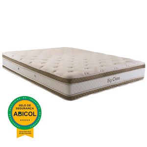 Cama Box Queen Herval Alto Suporte Big Class, 71x158x198 cm, Molas ConforClass