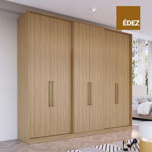 Guarda-Roupa Casal Édez Genera, 6 Portas, Cedro