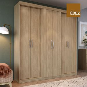 Guarda-Roupa 6 Portas Casal Édez Pine, Cedro