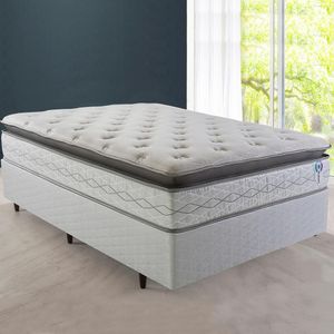 Cama Box Herval Casal Adapt, 73x138x188 cm, Molas Ensacadas