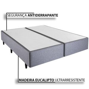 Cama Box com Cabeceira Herval Queen Alba, 65x158x198 cm, Molas Ensacadas