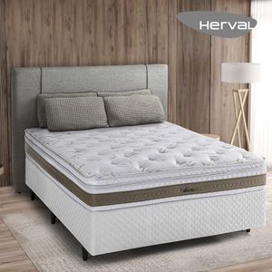 Cama Box Herval Casal Amore, 67x138x188 cm, Molas Ensacadas
