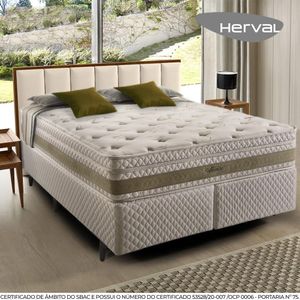 Cama Box Herval King Amore, 67x193x203 cm, Molas Ensacadas