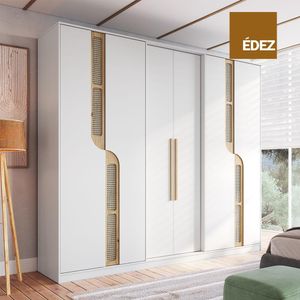 Guarda-Roupa Casal 6 Portas Édez Namur, Branco/Pinus