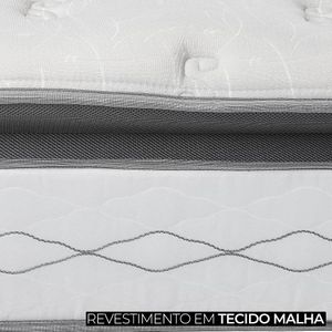 Cama Box Herval Casal Adapt, 73x138x188 cm, Molas Ensacadas