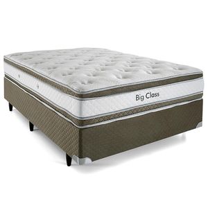 Cama Box Herval Casal Alto Suporte Big Class, 71x138x188 cm, Molas ConforClass