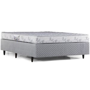 Cama Box Herval Casal Cannes, 56x138x188 cm, Bordado, Espuma D33