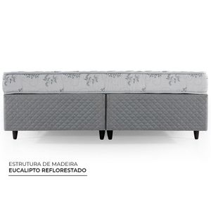 Cama Box Herval Queen Cannes, 56x158x198 cm, Espuma D33