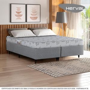 Cama Box Herval Queen Cannes, 56x158x198 cm, Espuma D33