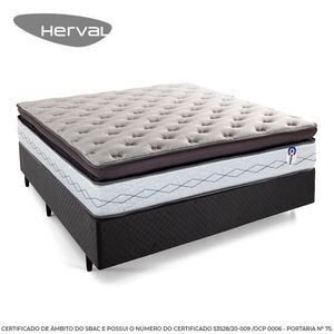 Cama Box Herval Casal Adapt, 73x138x188 cm, Molas Ensacadas, Chumbo