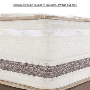 Cama Box Casal Herval Haarlem, 69x138x188 cm, Molas Ensacadas, Marrom Claro