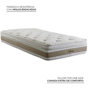 Bicama Solteiro Herval Amore, 60x88x188 cm, Molas Ensacadas, Colchão Auxiliar Suede