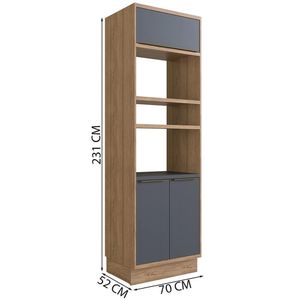 Cozinha de Canto Modulada Herval Ten, 15 Peças com Tampos 100% MDF, 521 cm
