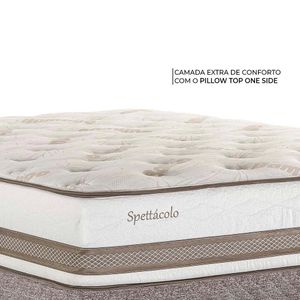 Cama Box Queen Herval Spettácolo, 74x158x198 cm, Molas Ensacadas, Palha