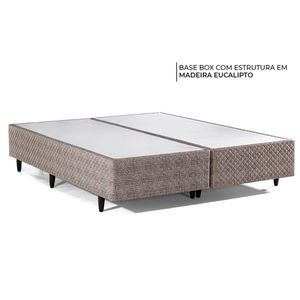 Cama Box Queen Herval Pallace Bambu, 71x158x198 cm, Molas Ensacadas, Palha