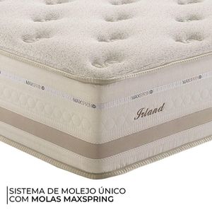 Cama Box Casal de Molas Herval Irland, Molas Maxspring, 72x138x188 cm