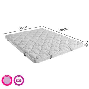 Pillow Top Herval Casal Protection, 7x138x188 cm, Elástico