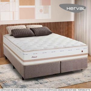 Cama Box Queen Herval Irland em Molas Maxspring, 61x158x198 cm