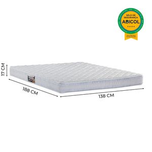 Colchão Casal Medida 17x138x188 cm, Herval Frontier de Espuma Alto Suporte
