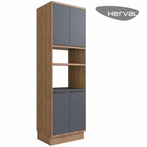 Paneleiro Torre Quente Herval Ten, 100% MDF com 4 Portas e 2 Nichos