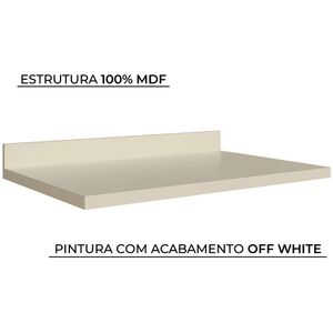 Tampo para Pia de Cozinha Herval Ten, 100% MDF Off White 80 cm