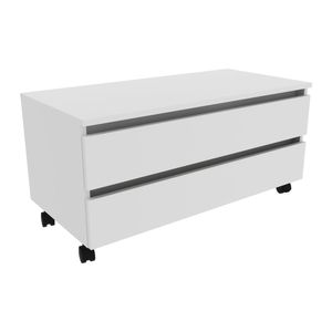 Gabinete Banheiro 2 Gavetas com Rodízios 80cm Multimóveis CR10083 Branco