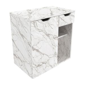 Gabinete Banheiro 1 Porta 1 Gaveta 60cm Multimóveis CR10085 Mármore Branco