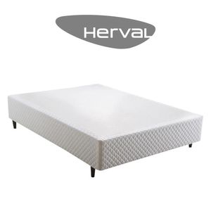 Base Cama Box Casal Herval taQi Class, 39x138x188 cm, Branco