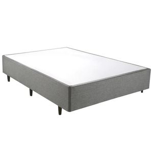 Base Cama Box Casal Herval Detroit Vanilla, 39x138x188 cm, Cinza