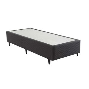 Base Cama Box Solteiro Herval Luiggi, 39x88x188 cm, Preto