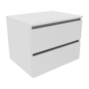 Gabinete Banheiro 2 Gavetas 60cm Suspenso Multimóveis CR10087 Branco