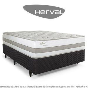 Cama Box Casal Herval Basel, 73x138x188 cm, Molas Ensacadas