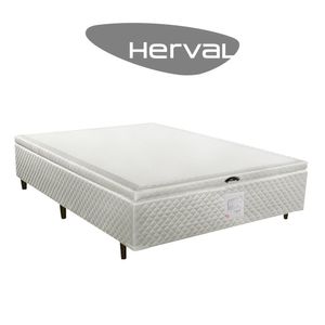 Base Cama Box Báu Casal Herval Montana, 46x138x188 cm, Branco