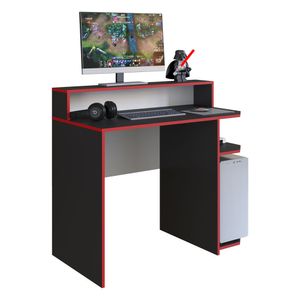 Mesa Gamer com Suporte para CPU Multimóveis CR25237 Preto