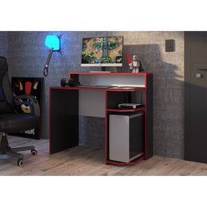 Mesa Gamer com Suporte para CPU Multimóveis CR25237 Preto