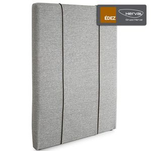 Cabeceira Solteiro Herval Plan Estofada, 88 cm, Linho Cinza